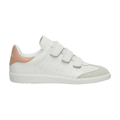 Isabel Marant White Beth Sneakers In Soft_pink