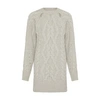 Isabel Marant Nazae Cutout Cable-knit Mini Dress In Light_grey