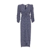 Isabel Marant Albini Stretch Silk Midi Dress In Blue