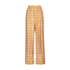 Marni Check Fields Silk Pajama Trousers In Maize