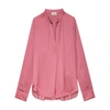 Zadig & Voltaire Band-collar Blouse In Vieux Rose