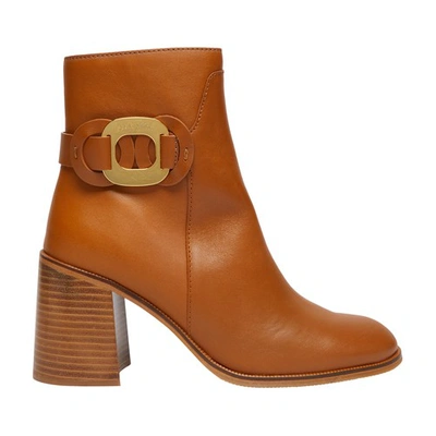 See By Chloé Chany 80mm Ankle Boots In 18146_221_tan