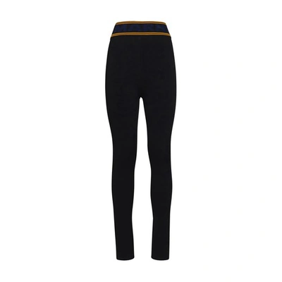 Marni Stripe-detail High-waisted Leggings In Black