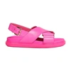 Marni Woman Sandals Fuchsia Size 6 Leather In Fuchsia