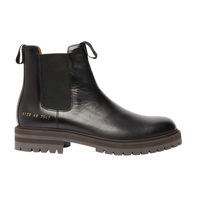 Common Projects Black Grained Chelsea Boots