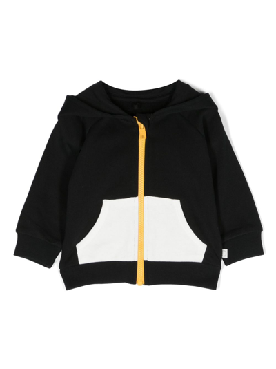 Stella Mccartney Babies' Panelled Zip-up Hoodie In Nero