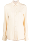 Stella Mccartney Pointed-collar Button-up Shirt In Neutrals