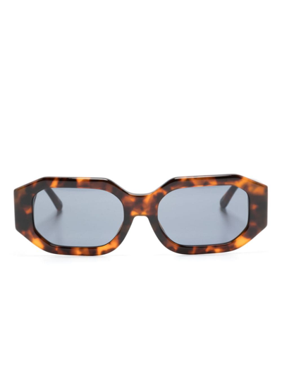 Attico Blake Rectangle-frame Sunglasses In Multi