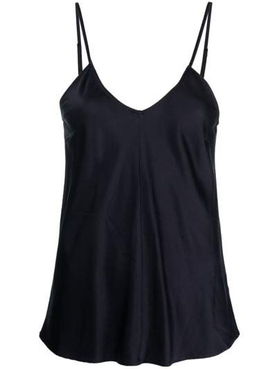 Forte Forte V-neck Silk Cami Top In Blue