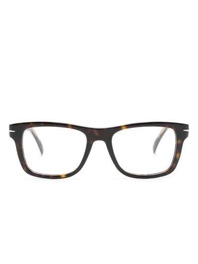 Eyewear By David Beckham Tortoiseshell Wayfarer-frame Glasses In Brown