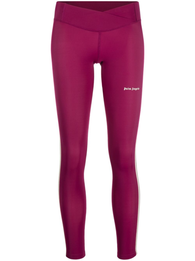 Palm Angels New Classic Training Leggings In Purple