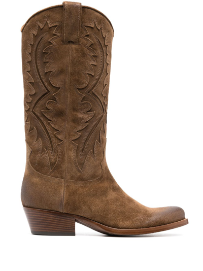 Sartore 45mm Cowboy Boots In Braun