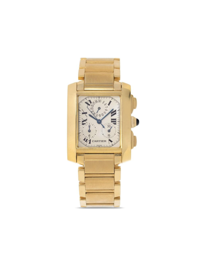 Pre-owned Cartier  Tank Française 36mm In Silver