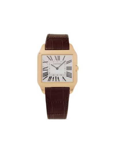 Pre-owned Cartier  Santos Dumont 35mm In Silver