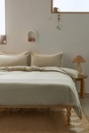 Urban Outfitters Breezy Cotton Percale Tassel Duvet Cover