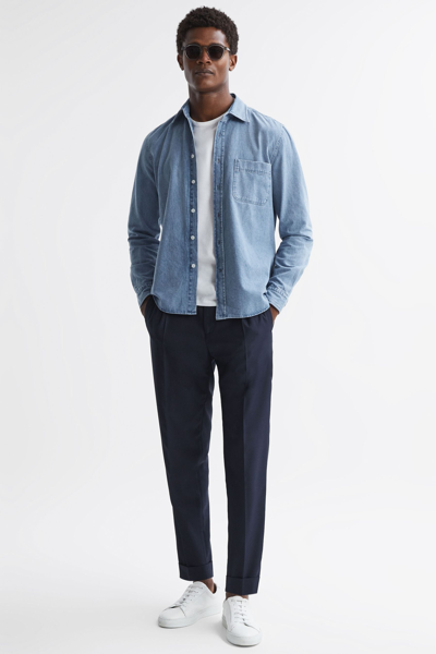 Reiss Pellow In Denim Blue