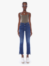 MOTHER THE INSIDER CROP STEP FRAY TEAMING UP JEANS