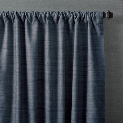 Frontgate Marilia Silk Curtain Panel In Cadet Blue
