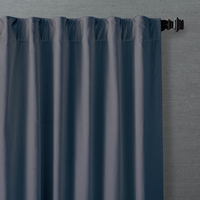 Frontgate Striated Velvet Curtain Panel In Light Juniper