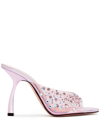 PIFERI PINK TIANA 100 CRYSTAL-EMBELLISHED MULES,TIANA100PSY60720561592