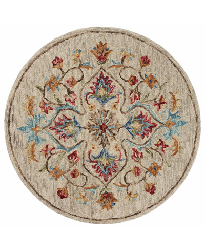Lr Home Sweet Sinuo54102 6' X 6' Round Area Rug In Beige