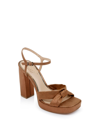 Jewel Badgley Mischka Valencia Ankle Strap Platform Sandal In Bronze Metallic