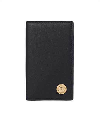 Versace Medusa Biggie Card Holder In Black