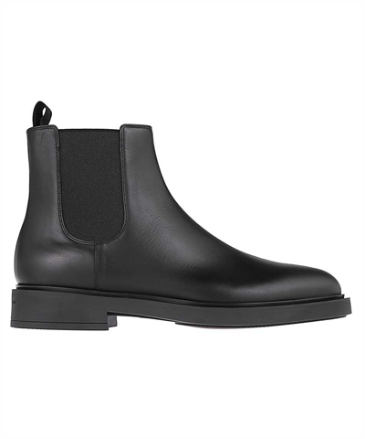 Gianvito Rossi Douglas Leather Chelsea Boots In Black