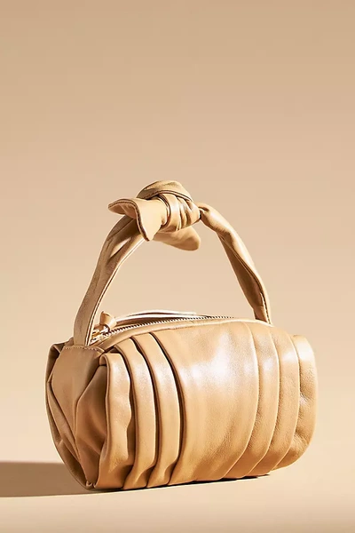 By Anthropologie Top-knot Pleated Handbag In Brown