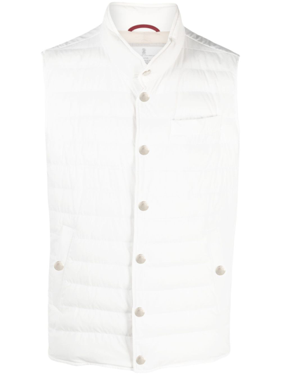 BRUNELLO CUCINELLI BUTTON-UP PADDED VEST