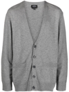 Apc A.p.c. Theo Virgin Wool Cardigan In Grey