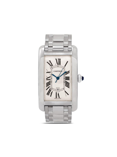 Pre-owned Cartier 2013  Americaine Tank 26mm In White