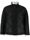 Shiatzy Chen Lace Collar Jacket Set In Black