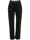 Jw Anderson Cotton Denim Padlock Belt Slim Fit Jeans In Black