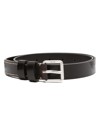 Lemaire Logo-engraved Leather Belt In Brown