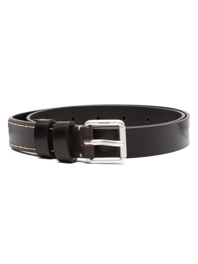 Lemaire Brown Reversed Leather Belt