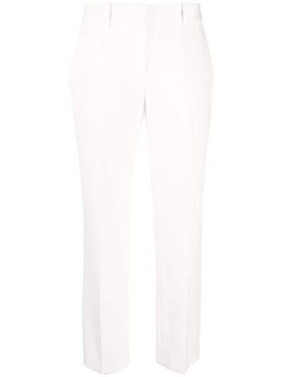 Ermanno Scervino Mid-rise Slim-cut Trousers In White