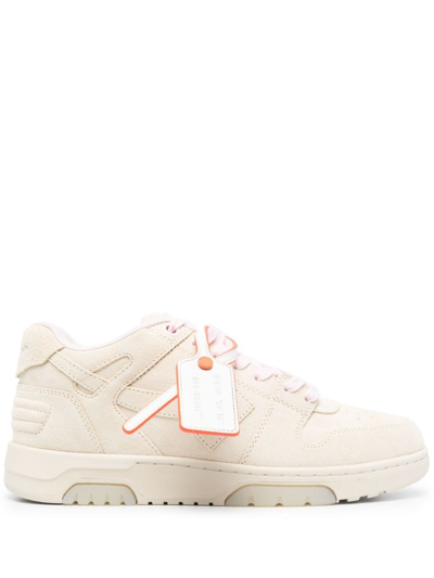 Off-white Out Of Office Suede Sneakers In Beige Beige