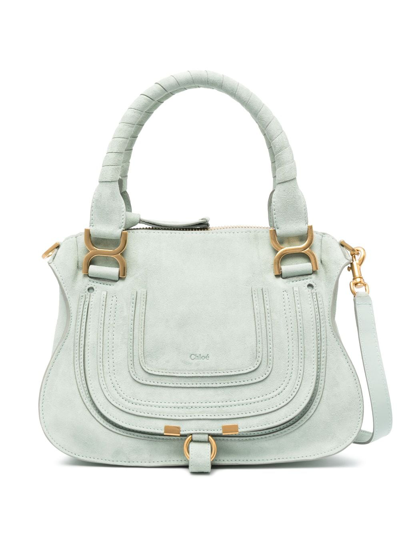 Chloé Small Marcie Top-handle Bag In Blue