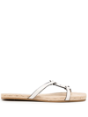 Tory Burch Bombe Miller Medallion Espadrille Sandals In Neutrals