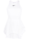 Nike Court Slam Mesh-trimmed Perforated Dri-fit Tennis Dress In White