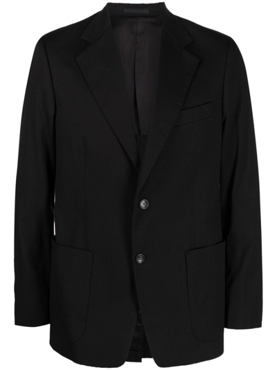 Lanvin Single-breasted Virgin Wool Blazer In Black