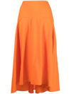 Fabiana Filippi Cotton Midi Skirt In Orange
