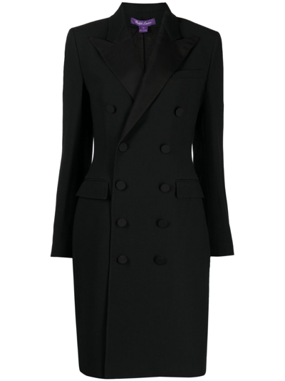 Ralph Lauren 双排扣长款西装夹克 In Black