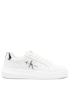 CALVIN KLEIN LOW-TOP LEATHER SNEAKERS