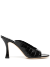 STAUD SYLVIA 100MM CROCODILE-EFFECT MULES