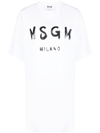 MSGM LOGO-PRINT COTTON DRESS