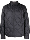 Rag & Bone Dane Quilted Shell Down Overshirt In Dark Grey