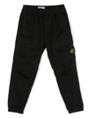Stone Island Straight-leg Cargo Trousers In Black