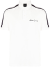 Armani Exchange Embroidered-logo Cotton Polo Shirt In White